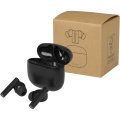Alterf kierrätysmuovista valmistetut langattomat True Wireless Bluetooth® -kuulokkeet silikonisilla korvasovittimilla, Musta