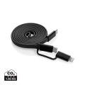 Arc RCS-kierrätetty 60 W 2-in-1 magneettinen kaapeli, musta