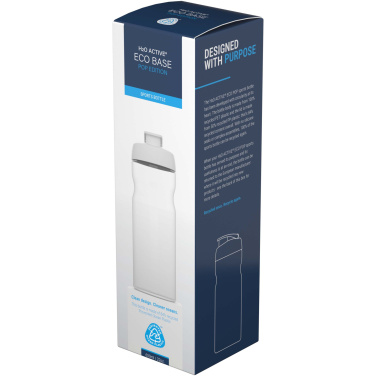 Logo trade mainostuote kuva: H2O Active® Eco Base 650 ml -urheilujuomapullo läppäkannella