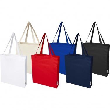 Logotrade firminės dovanos nuotrauka: Madras 140 g/m² GRS perdirbtos medvilnės rankinis krepšys