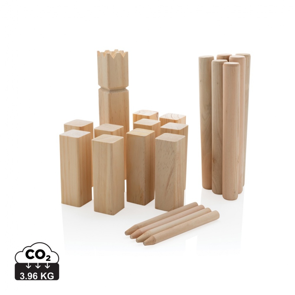 Logotrade dovana nuotrauka: Medinis kubb rinkinys