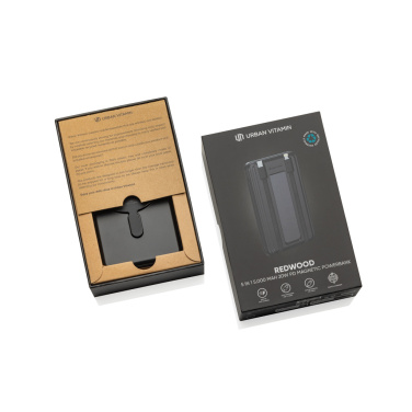 Logotrade dovana nuotrauka: Urban Vitamin Redwood 5in1 5000mah 20W PD magnetinis maitinimo blokas
