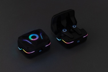 Logotrade dāvanas foto: RGB spēļu austiņas ar ENC