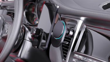 Logotrade dāvanas foto: PowerCruze RCS plastmasas 15W magnētiskais automašīnas turētājs ar uzlādi