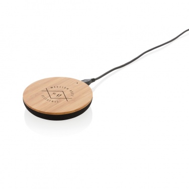 Логотрейд pекламные подарки картинка: Беспроводное зарядное устройство Bamboo X 5 Вт
