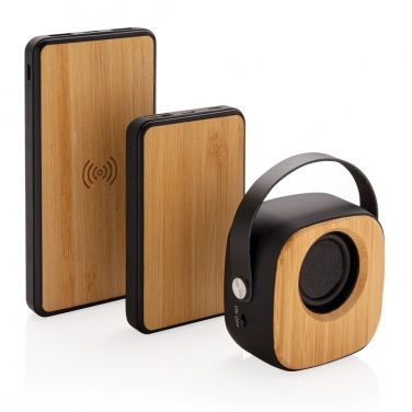 Лого трейд pекламные продукты фото: Беспроводной модный динамик Bamboo 3W