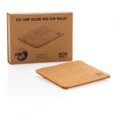 Лого трейд pекламные подарки фото: Тонкий кошелек Cork Secure RFID