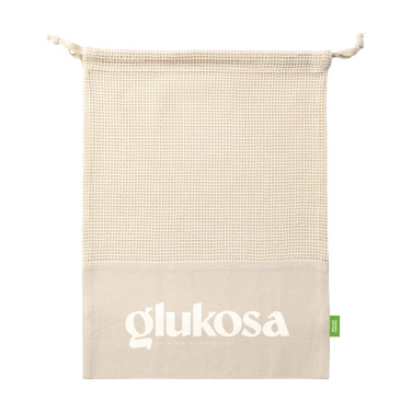 Лого трейд pекламные cувениры фото: Фруктовый мешок Natura Organic GOTS Mesh Bag (120 г/м²)