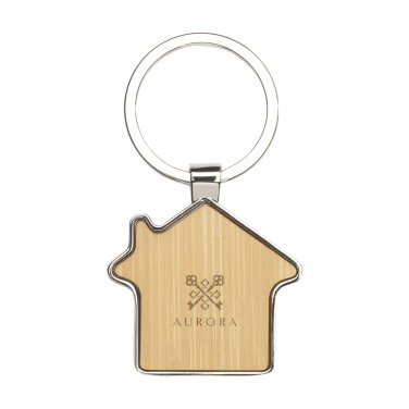 Лого трейд pекламные cувениры фото: Брелок из бамбука Casa