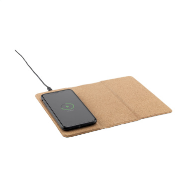 Лого трейд бизнес-подарки фото: Коврик для мыши Cork Wireless Charger