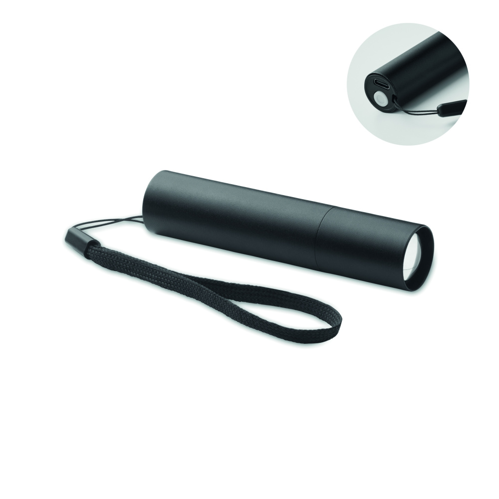 Лого трейд pекламные cувениры фото: Aluminium rechargeable torch