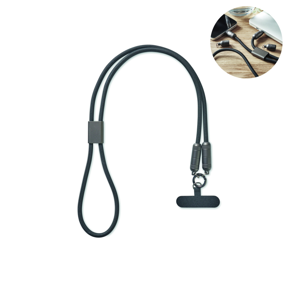Логотрейд бизнес-подарки картинка: 60W phone holder lanyard cable