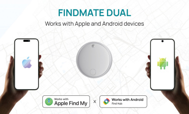 Логотрейд бизнес-подарки картинка: Findmate Dual RCS — поисковик предметов из переработанного пластика IPX 5
