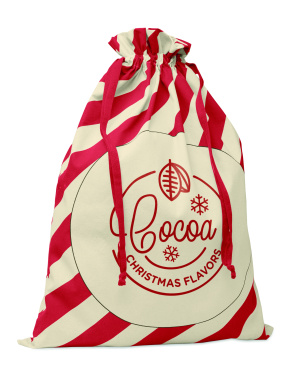 Логотрейд pекламные cувениры картинка: Large Santa cotton bag
