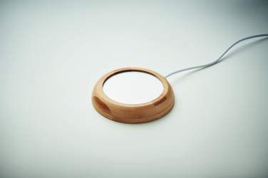 Лого трейд pекламные cувениры фото: Bamboo mug warmer with USB