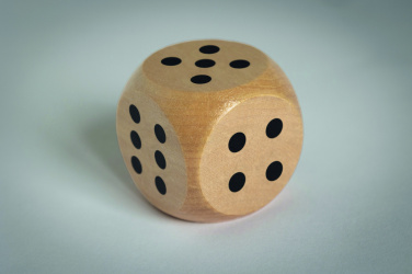 Логотрейд pекламные cувениры картинка: Schima wooden dice 5cm dia