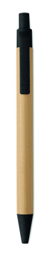 Логотрейд бизнес-подарки картинка: Push button ball pen in bamboo