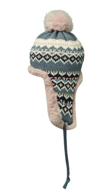 Логотрейд pекламные продукты картинка: Knitted beanie with ear flap