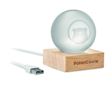 Логотрейд pекламные подарки картинка: LED glass ball