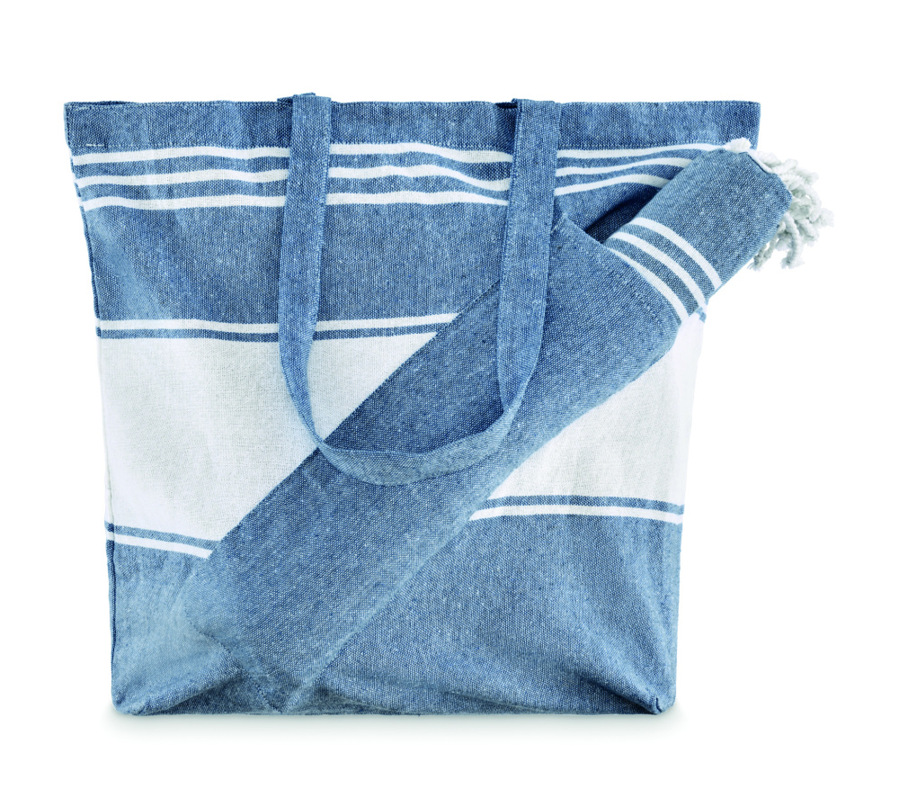 Лого трейд pекламные продукты фото: Beach bag with hammam towel