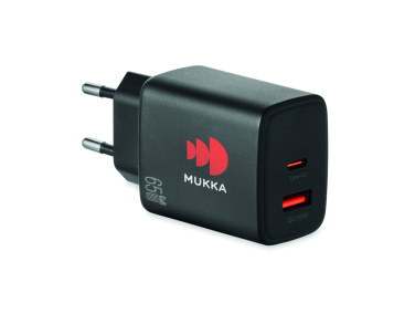Логотрейд pекламные cувениры картинка: EU 2-pole wall adapter/charger
