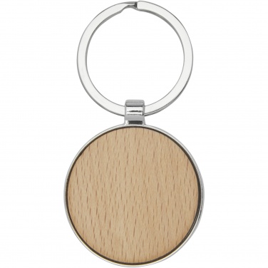 Logotrade reklamprodukter bild: Moreno rund nyckelring bokträ
