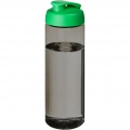 H2O Active® Eco Vibe 850 ml sportflaska med uppfällbart lock, Träkol / Grön