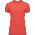 Bahrain kortärmad funktions T-shirt för dam, Fluor korall