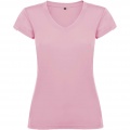 Victoria kortärmad v-ringad T-shirt för dam, Ljusrosa
