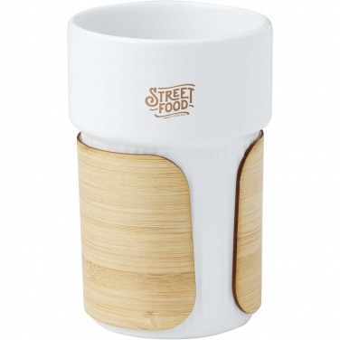 Logotrade presentreklam bild: Fika 340 ml mugg med bambugrepp