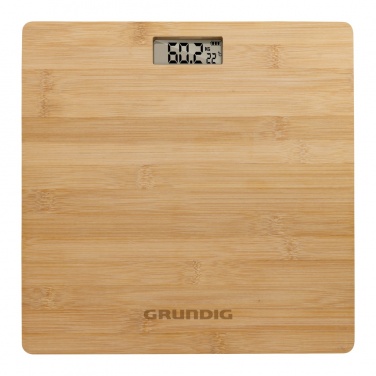 Logotrade reklamprodukter bild: Grundig digital personvåg i bambu