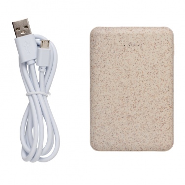 Logotrade kampanjprodukter bild: Vetestrå 5.000 mAh powerbank i fickformat