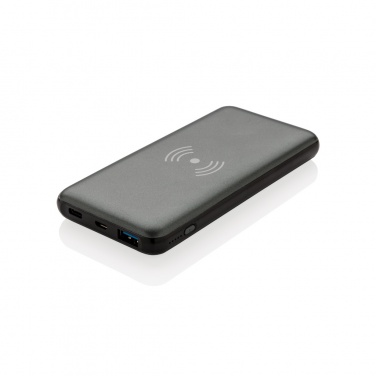 Logotrade profilprodukter bild: 10.000 mAh snabbladdande 10W trådlös powerbank med PD