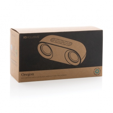 Logotrade profilprodukter bild: Oregon 10W högtalare RCS återvunnen plast och kork