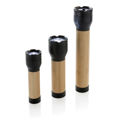 Logotrade kampanjprodukter bild: Lucid 5W ficklampa RCS certifierad återvunnen plast & bambu
