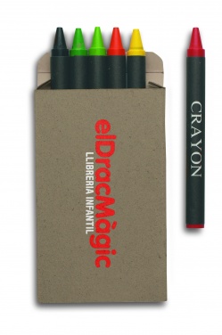 Logotrade kampanjprodukter bild: Set med 6 crayon vaxkritor