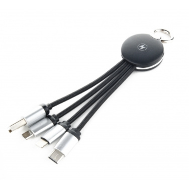 Logotrade profilprodukter bild: 3-i-1-kabel med upplyst logotyp för gravering, RXD-368