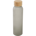 Lume 500 ml matt glasflaska av silikatglas med bambulock, Grå