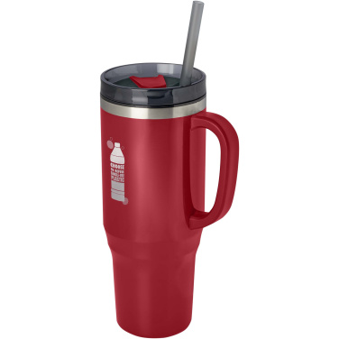 Logotrade profilreklam bild: Melbourne RCS-certifierad mugg med sugrör, 1 200 ml