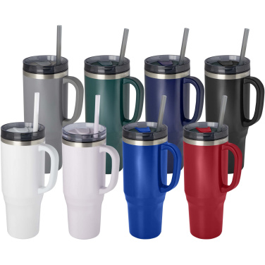 Logotrade profilprodukter bild: Melbourne RCS-certifierad mugg med sugrör, 1 200 ml
