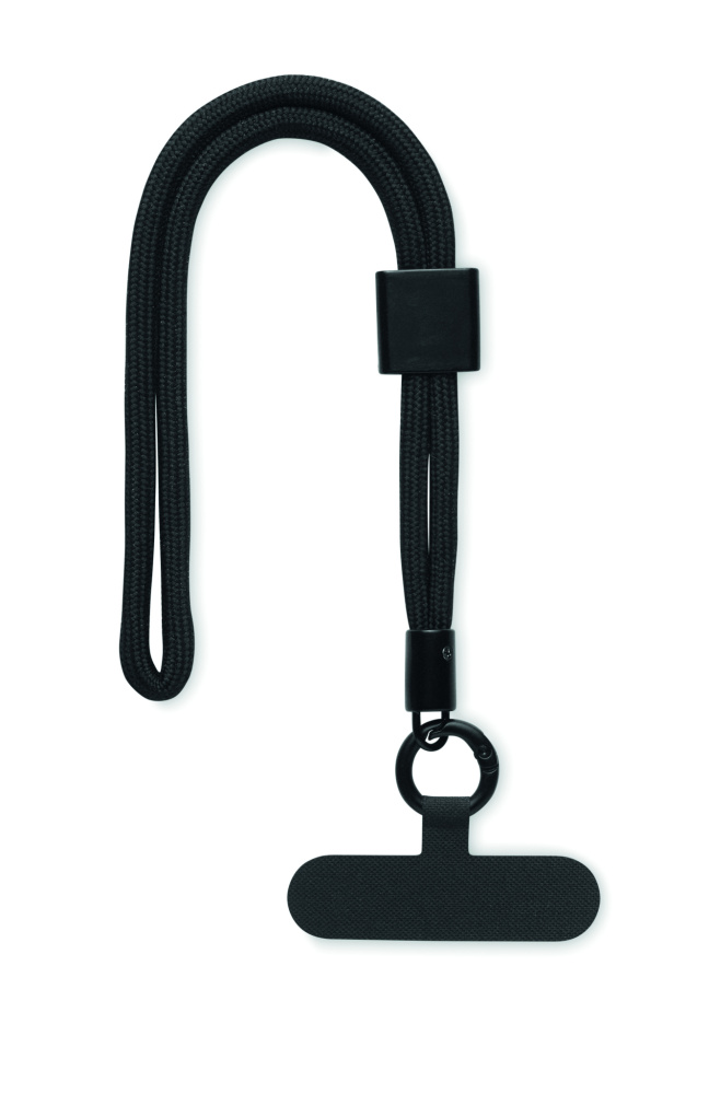 Logotrade profilreklam bild: Handledsband telefon i RPET