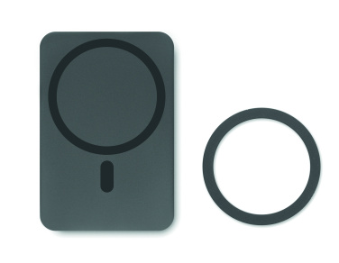 Logotrade profilreklam bild: Powerbank trådlösladdning 15W, 5000 mAh