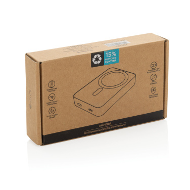 Logotrade kampanjprodukter bild: Amporia RCS plast 10 000 mAh magnetisk powerbank
