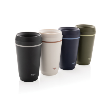 Logotrade reklamprodukter bild: Topl To Go-glas av återvunnen plast Patenterat 360-lock 354