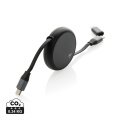 Terra RCS återvunnen aluminium 240W utdragbar 2-i-1 kabel, svart