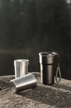 Logotrade presentreklam bild: VINGA Parks RCS återvunnet stål mugg, 4 st, 250 ML