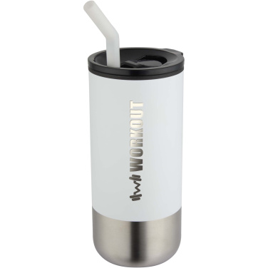 Logotrade kampanjprodukter bild: Grayson 480 ml RCS-återvunnen isolerad termos med sugrör