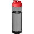 H2O Active® Eco Vibe 850 ml sportflaska med uppfällbart lock, Träkol / Röd